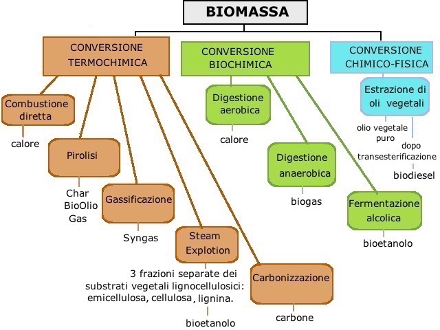 esempi di combustibili da biomassa